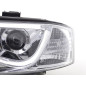 Phare Daylight à LED DRL look Audi A6 type 4B 01-04 chromé pour conduite à droite Phare Daylight à LED DRL look Audi A6 type 4B 01-04 chromé pour conduite à droite