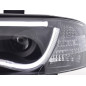 Phare Daylight LED DRL look Audi A6 type 4B 01-04 noir pour conduite à droite Phare Daylight LED DRL look Audi A6 type 4B 01-04 noir pour conduite à droite