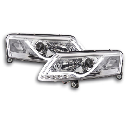 Phare Daylight à LED DRL look Audi A6 type 4F 04-08 chromé pour conduite à droite 