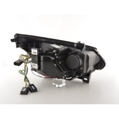 Phares xenon angel eyes LED BMW Série 5 E60 / E61 05-07 chrome 