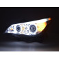 Phare avant xenon angel eyes CCFL BMW Série 5 E60 / E61 05-08 chrome pour conduite à droite Phare avant xenon angel eyes CCFL BMW Série 5 E60 / E61 05-08 chrome pour conduite à droite