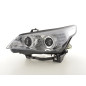 Phare avant Xenon Angel Eyes CCFL BMW Série 5 E60 / E61 03-04 chromé pour conduite à droite Phare avant Xenon Angel Eyes CCFL BMW Série 5 E60 / E61 03-04 chromé pour conduite à droite