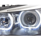 Phare Angel Eye LED BMW Série 5 E60 / E61 2003-2006 noir