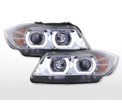 Phare Daylight LED DRL look BMW 3er E90 / E91 05-08 chrome