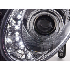 Phare Daylight LED DRL look Mercedes Classe E 211 02-06 chrome 