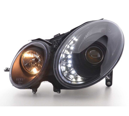Phare Daylight LED DRL look Mercedes Classe E 211 02-06 noir