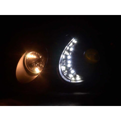 Phare Daylight LED DRL look Mercedes Classe E 211 02-06 noir 
