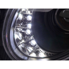Phare Daylight LED DRL look Mercedes Classe E 211 02-06 noir 