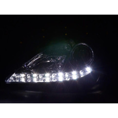Phare Daylight LED DRL look Mercedes SLK R171 04-11 chrome 