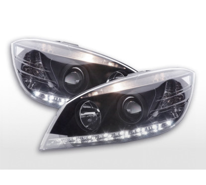 Phare Daylight LED DRL look Mercedes Classe C type W204 07-10 noir 