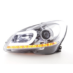 Phare Daylight LED DRL look Mercedes Classe C W204 11-14 chrome