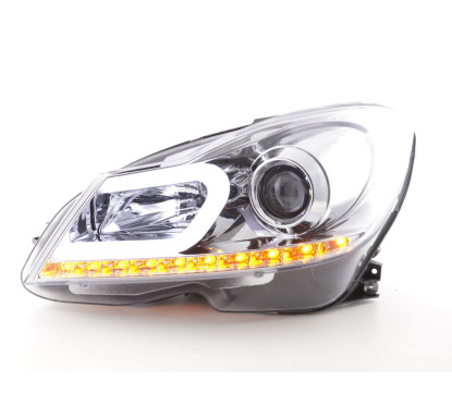 Phare Daylight LED DRL look Mercedes Classe C W204 11-14 chrome