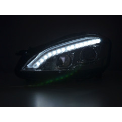 Phares Xenon Daylight LED DRL look Mercedes-Benz Classe S (221) 05-09 chrome 