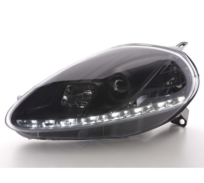 Phare Daylight LED feux de jour Fiat Grande Punto 199 noir