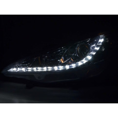 Phares Daylight LED feux de jour Peugeot 207 06- chrome 