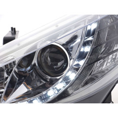 Phares Daylight LED feux de jour Peugeot 207 06- chrome 