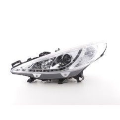 Phare Daylight LED Feux de jour LED Peugeot 207 06- chrome pour conduite à droite 