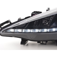 Phare Daylight LED Feux de jour LED Peugeot 207 06- noir pour véhicules avec direction à droite 