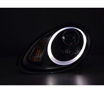 Phare Daylight LED DRL look Porsche Boxster (987) 04-08 noir