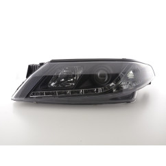 Phare Daylight LED DRL look Renault Laguna (type G) 01-05 noir 