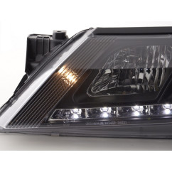 Phare Daylight LED DRL look Renault Laguna (type G) 01-05 noir 