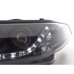 Phare Daylight LED DRL look Renault Laguna (type G) 01-05 noir 