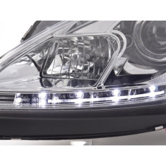 Phare Daylight LED look DRL Seat Leon 1P 09- chromé pour conduite à droite 