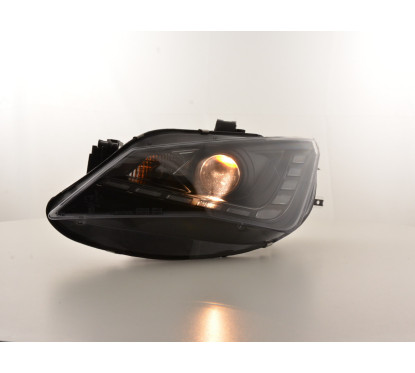Phare Daylight LED DRL look Seat Ibiza 6J à partir de 2012 noir