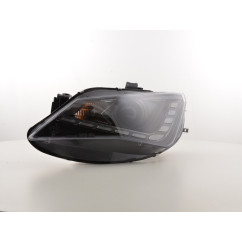 Phare Daylight LED DRL look Seat Ibiza 6J à partir de 2012 noir 