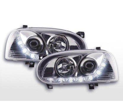 Phare Daylight LED feux de jour VW Golf 3 91-97 chrome