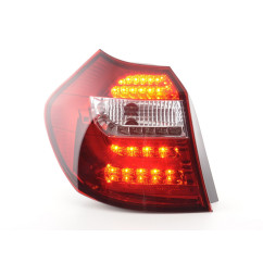 Jeu de feux arrière à LED BMW Série 1 E87 / E81 3/5 portes. 04-06 clair / rouge