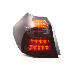 Jeu de feux arrière à LED BMW Série 1 E87 / E81 3/5 portes. 04-07 rouge / noir