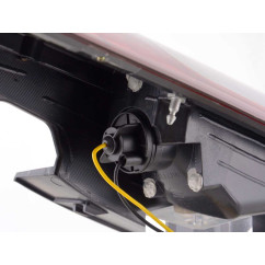 Kit feux arrières LED Ford Focus 2 5 portes 08-10 rouge / noir 