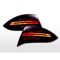 Feux arrière LED Porsche Cayenne (92A) 2011-2014 noir/rouge/clair