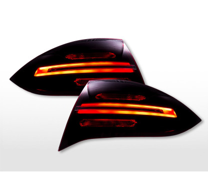 Feux arrière LED Porsche Cayenne (92A) 2011-2014 noir/rouge/clair