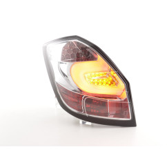 Jeu de feux arrière à LED Skoda Fabia 5J 5 portes. 07-10 chromé 