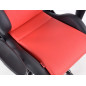 FK siège de sport chaise de bureau pivotante Santa Fe chaise de direction noir / rouge chaise de bureau chaise de bureau