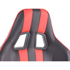 Chaise de bureau pivotante FK Sports Seat Toronto chaise de direction noir / rouge chaise de bureau chaise de bureau