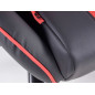 Chaise de bureau pivotante FK Sports Seat Toronto chaise de direction noir / rouge chaise de bureau chaise de bureau