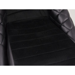 Sièges FK Oldtimer Sièges baquets complets pour voiture Set Classic 3 cuir synthétique noir avec appui-tête sans rails de roulem