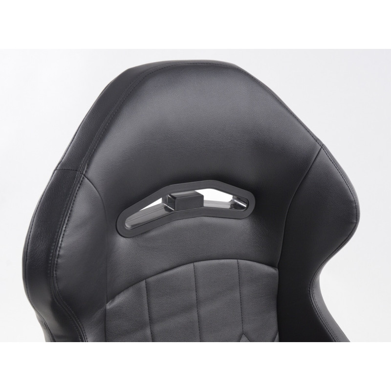 Sièges sport FK Sièges demi-coque de voiture en cuir synthétique noir avec siège  chauffant