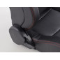 Sièges sport FK Sièges auto demi-coque en cuir synthétique aspect carbone noir