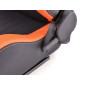 Sièges sport FK Sièges demi-coque auto Francfort cuir artificiel noir / orange