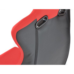 Sièges sport FK Sièges demi-coque auto Cologne cuir artificiel / tissu noir / rouge 