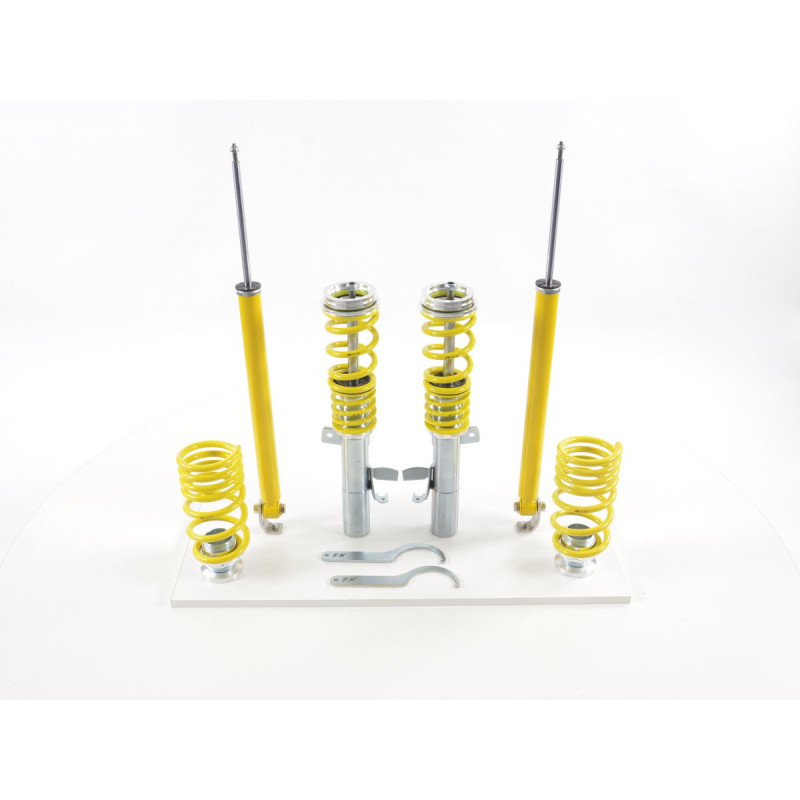 Kit combinés filetés FK suspension sport Ford Focus 3 type DYB (pas de break, pas de ST) à partir de 2010 Va charge à partir de Kit combinés filetés FK suspension sport Ford Focus 3 type DYB (pas de break, pas de ST) à partir de 2010 Va charge à partir de