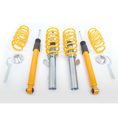 Kit combinés filetés FK suspension sport Seat Leon 5F à partir de 2012 avec jambe de force de 55 mm, essieu arrière multibras 