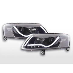 Phare Daylight LED DRL look Audi A6 type 4F 04-08 noir 
