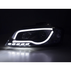 Phare Daylight LED Feux de jour LED Audi A3 8P 08-12 noir 