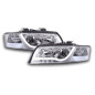 Phare Daylight à LED DRL look Audi A4 type 8E 01-04 chromé pour conduite à droite Phare Daylight à LED DRL look Audi A4 type 8E 01-04 chromé pour conduite à droite