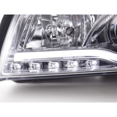 Phare Daylight à LED DRL look Audi A4 type 8E 01-04 chromé pour conduite à droite 